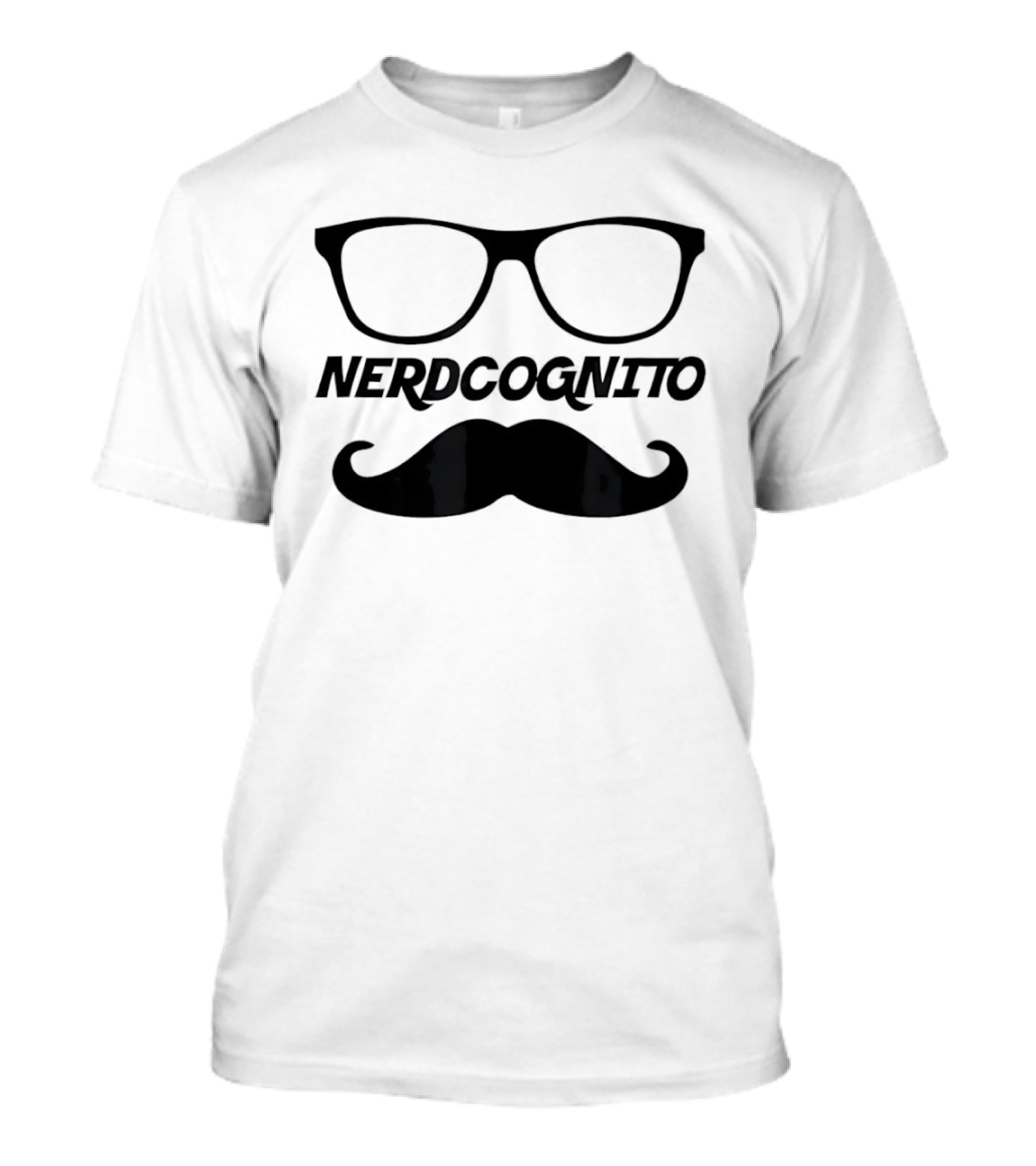 Nerdcognito Glasses Mustache Disguise T-Shirt