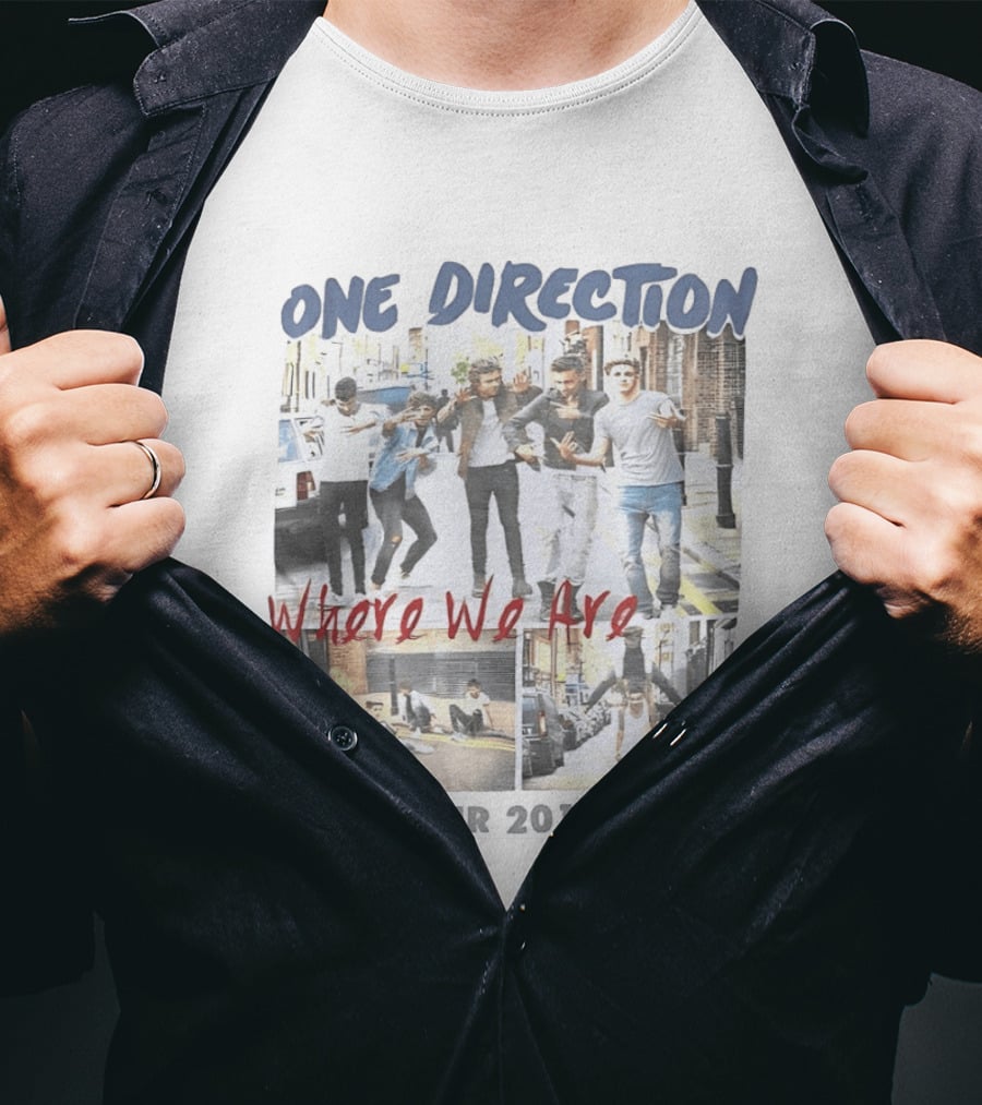 One Direction Where We Are Tour 2014 Collage Streets Photos T-Shirt