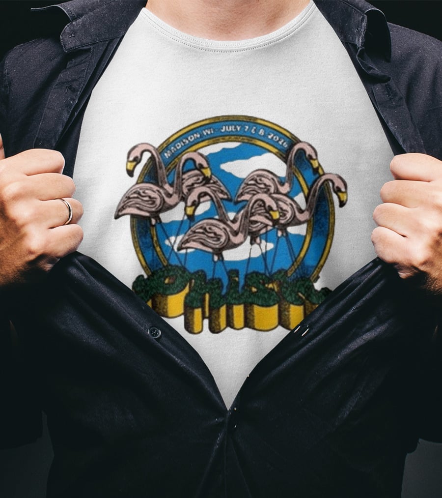 Madison WI July 7 8 2026 Phish Flamingos Event T-Shirt