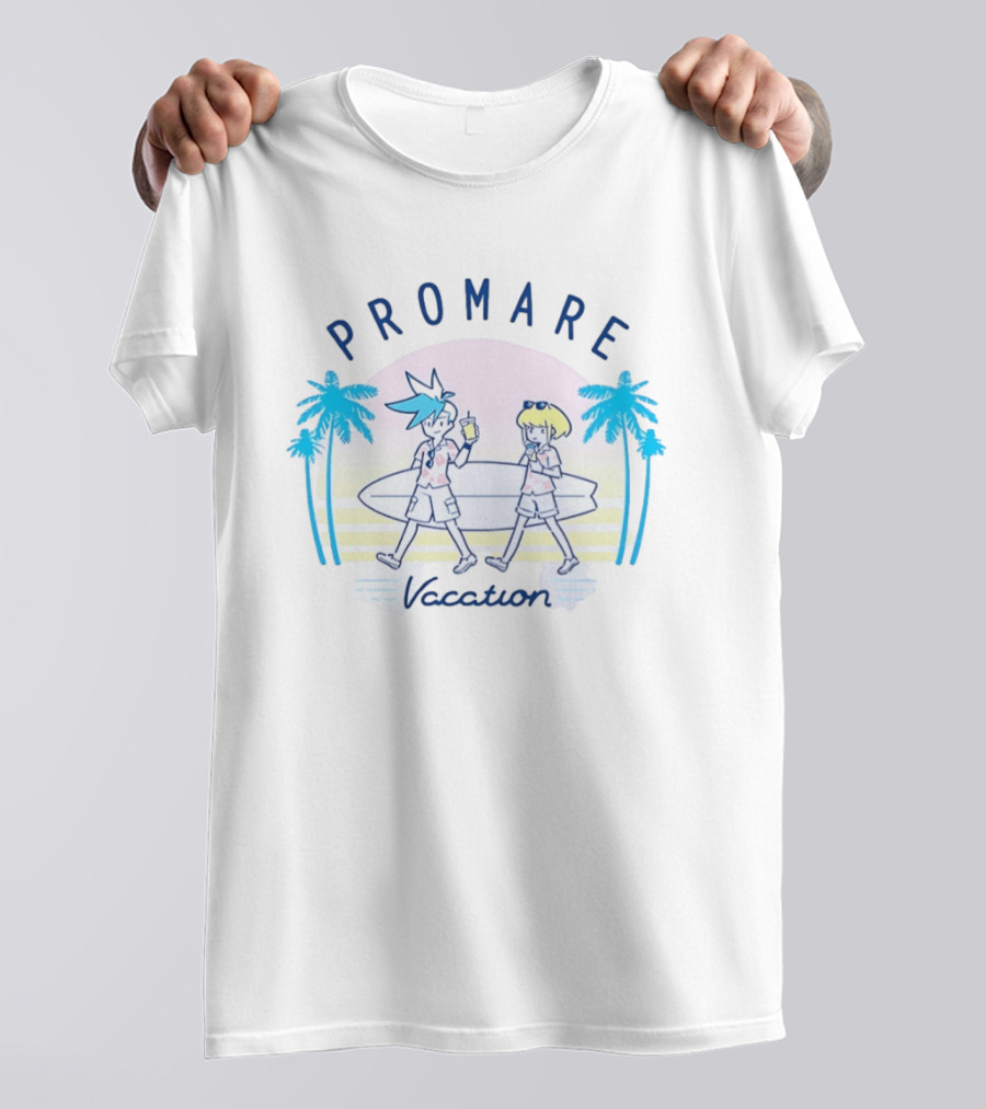 Promare Vacation Galo Thymos Lio Fotia Anime Beach Scene T-Shirt