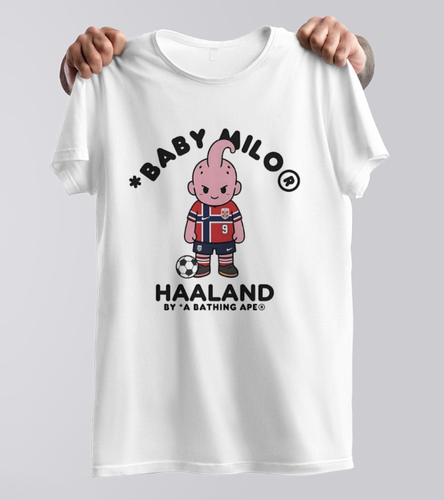 Baby Milo Haaland A Bathing Ape Norway Football T-Shirt