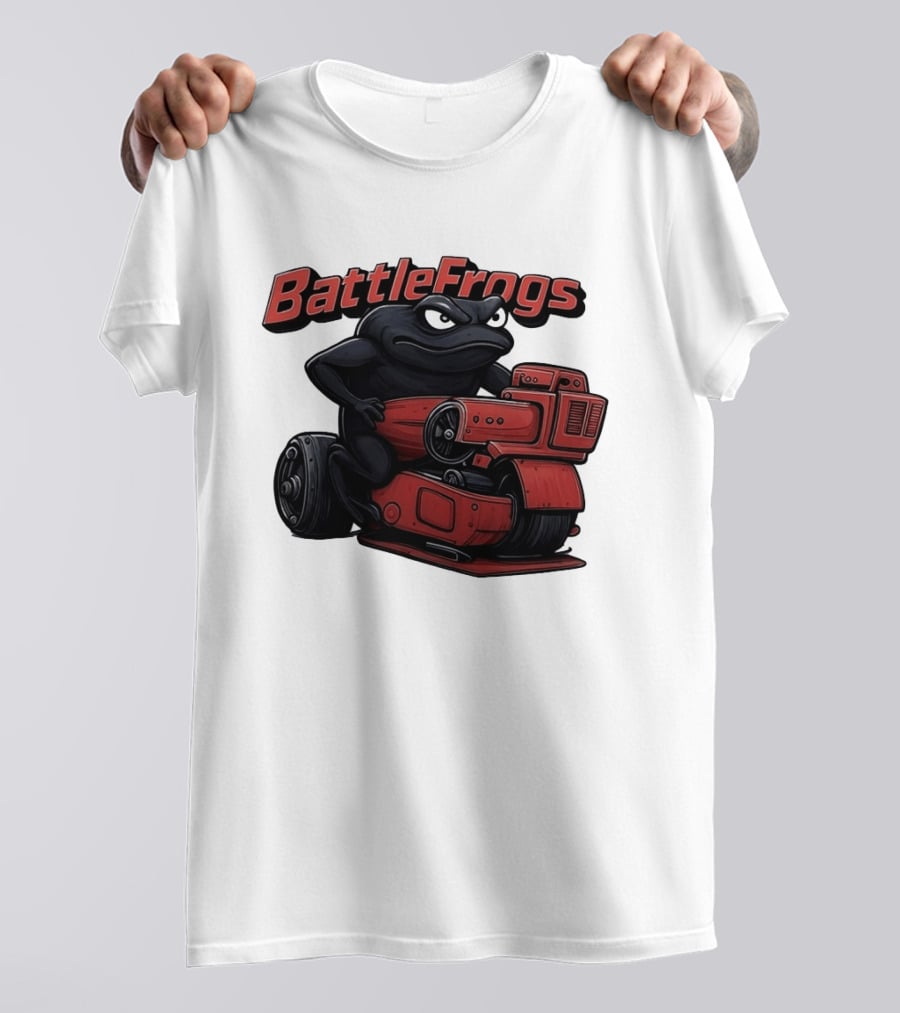 BattleFrogs Frog Riding Red Motorcycle T-Shirt
