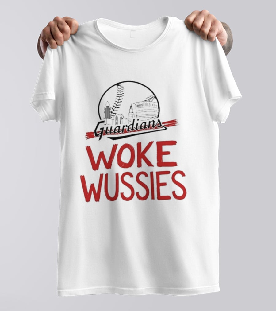 Cleveland Guardians Woke Wussies Baseball City Skyline T-Shirt