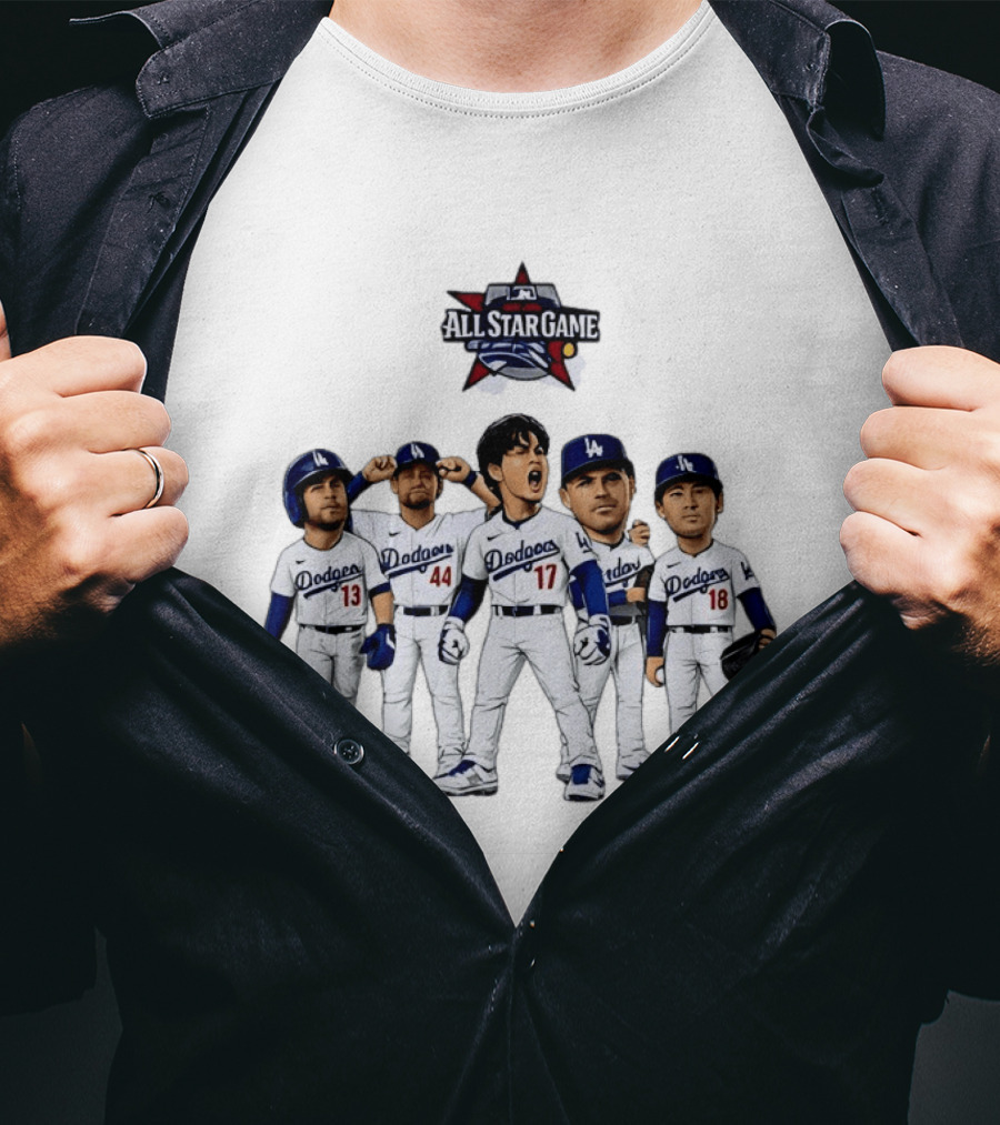 Los Angeles Dodgers All Star Game Shohei Ohtani Freddie Freeman Max Muncy Andy Pages Yoshinobu Yamamoto T-Shirt