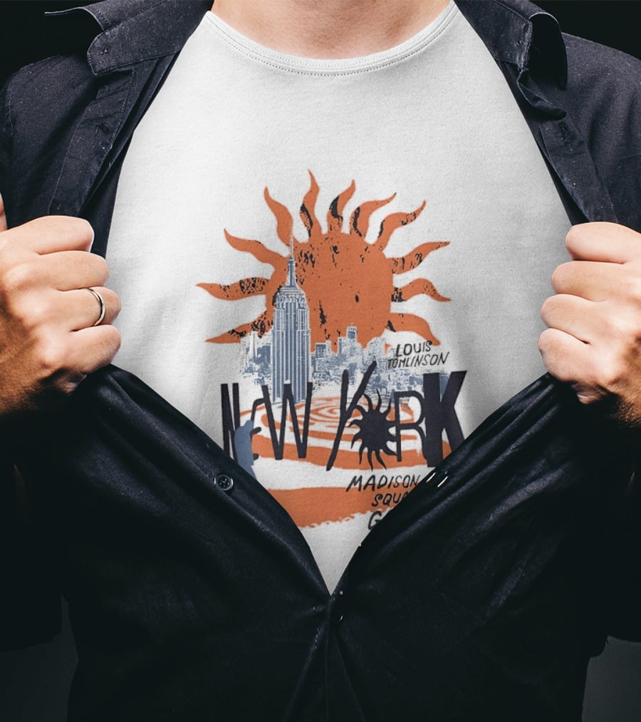 Louis Tomlinson New York Madison Square Garden 07.08 Sun And Skyline T-Shirt