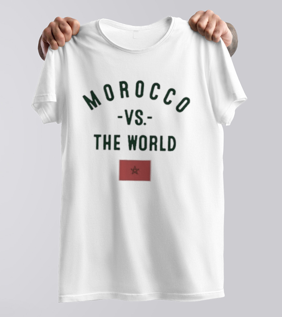 Morocco Vs The World Moroccan Flag T-Shirt