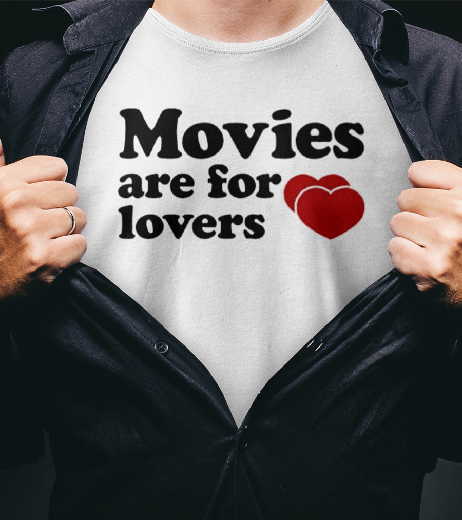 Movies Are For Lovers Red Hearts T-Shirt