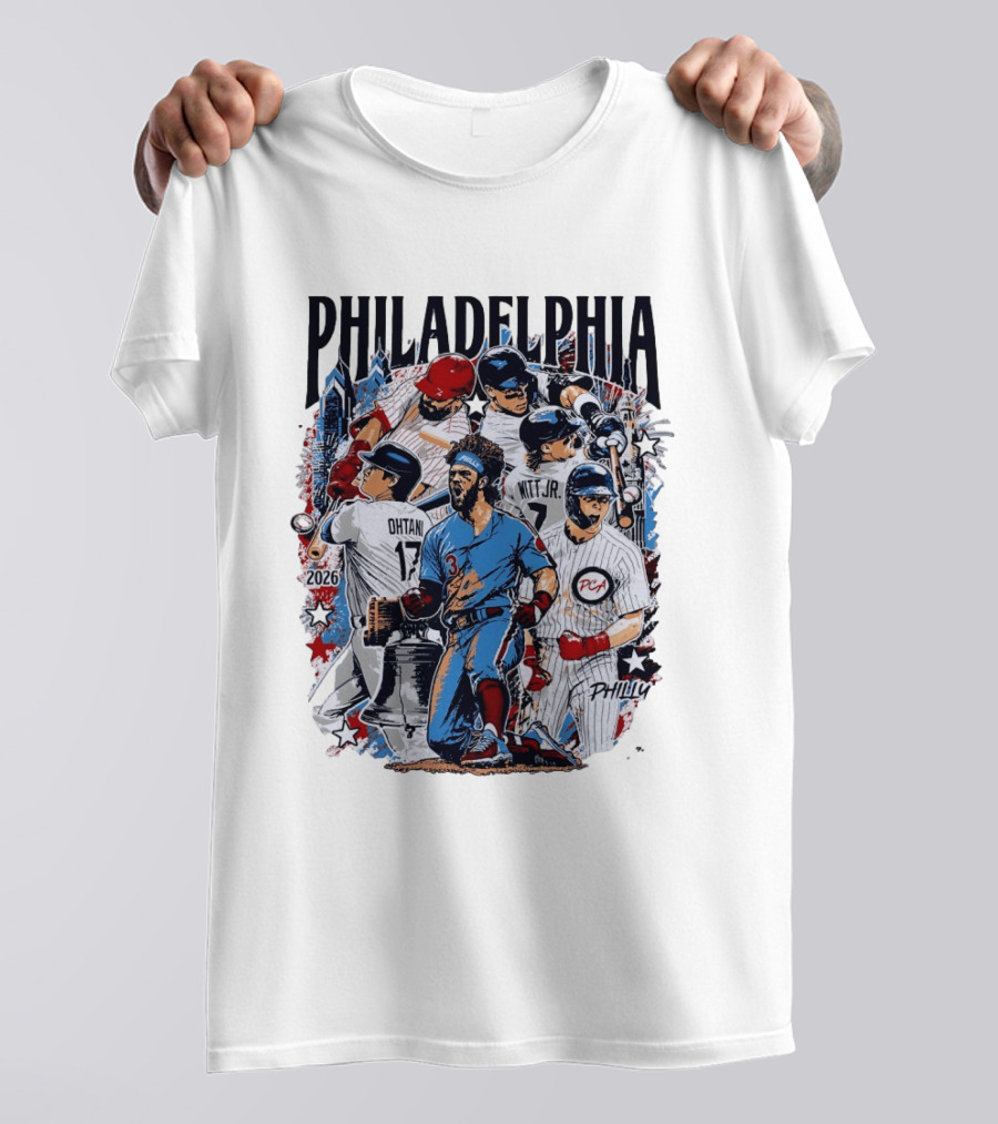 Philadelphia Ohtani Witt Jr 2026 Baseball Montage Philly PCA T-Shirt
