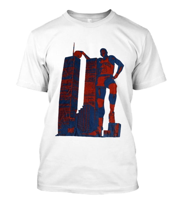 Patrick Ewing New York Knicks Twin Towers Basketball T-Shirt