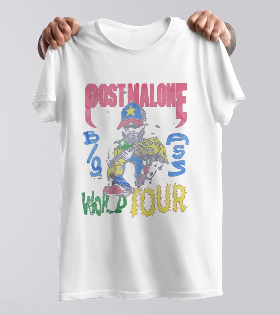 Post Malone Big Ass World Tour Cartoon T-Shirt