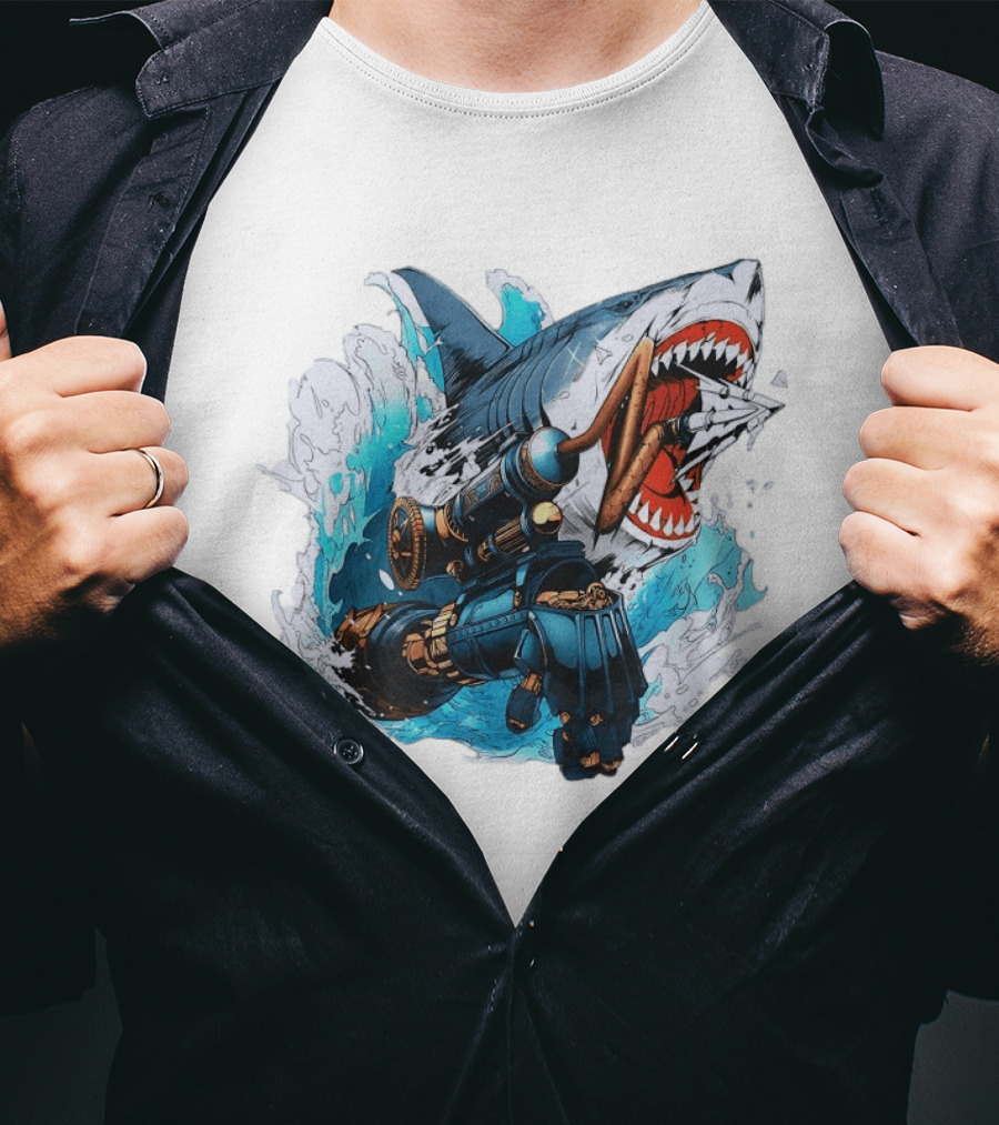 Steampunk Shark Lies Of P Puppet String Adventure Magic T-Shirt