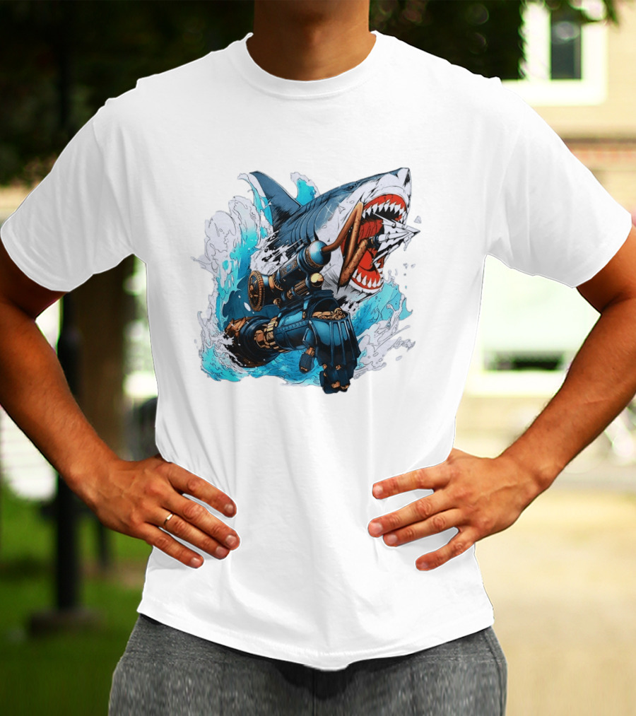 Steampunk Shark Lies Of P Puppet String Adventure Magic T-Shirt