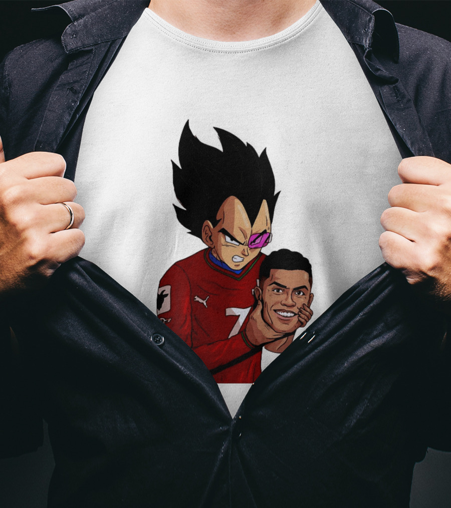 Vegeta Holding Ronaldo Head Puma Jersey Collaboration T-Shirt