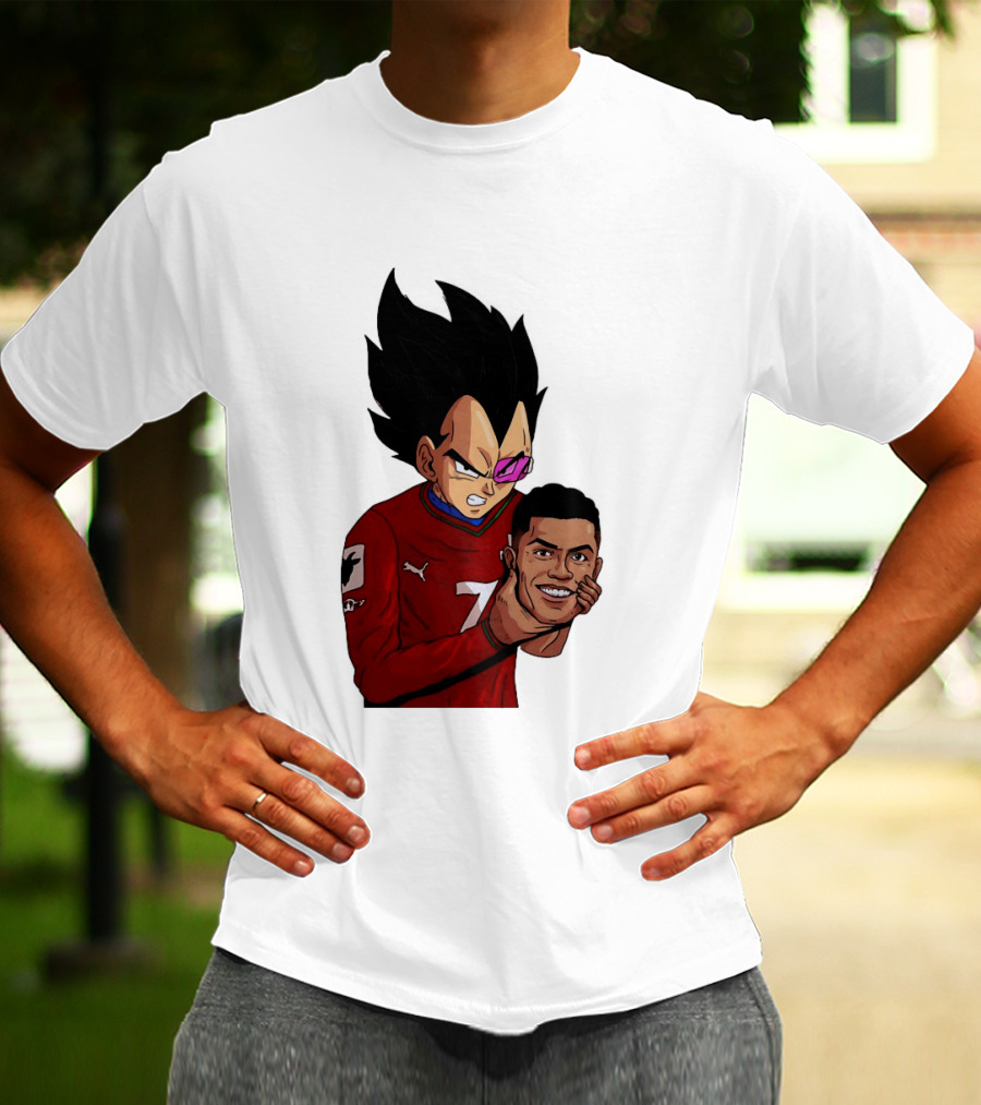Vegeta Holding Ronaldo Head Puma Jersey Collaboration T-Shirt