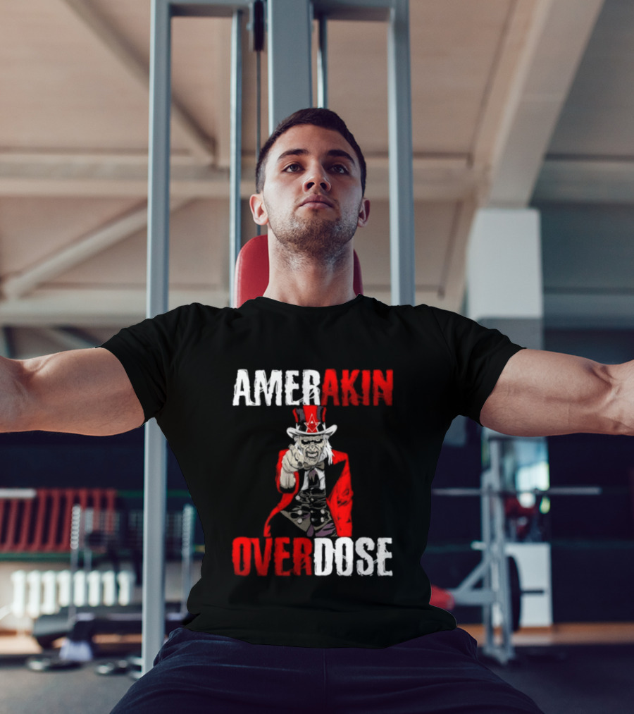Amerakin Overdose Uncle Sam Horror Industrial Metal T-Shirt
