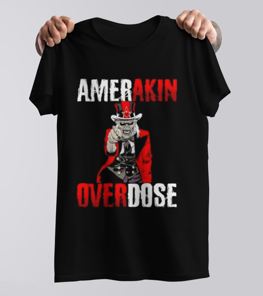 Amerakin Overdose Uncle Sam Horror Industrial Metal T-Shirt