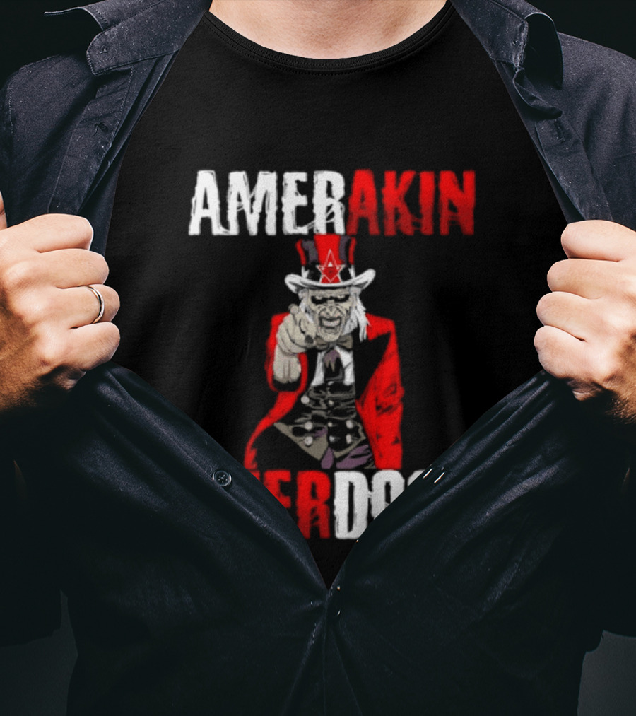 Amerakin Overdose Uncle Sam Horror Industrial Metal T-Shirt