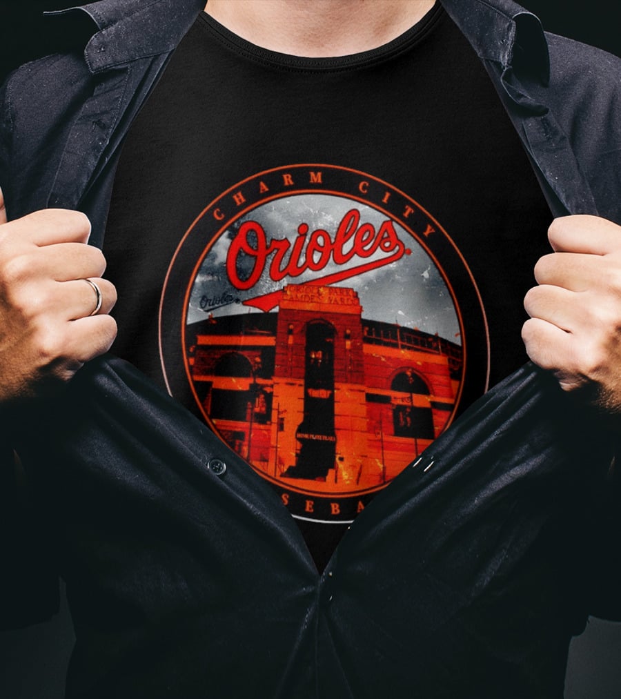 Charm City Orioles Baseball Oriole Park Camden Yards Home Plate Plaza T-Shirt