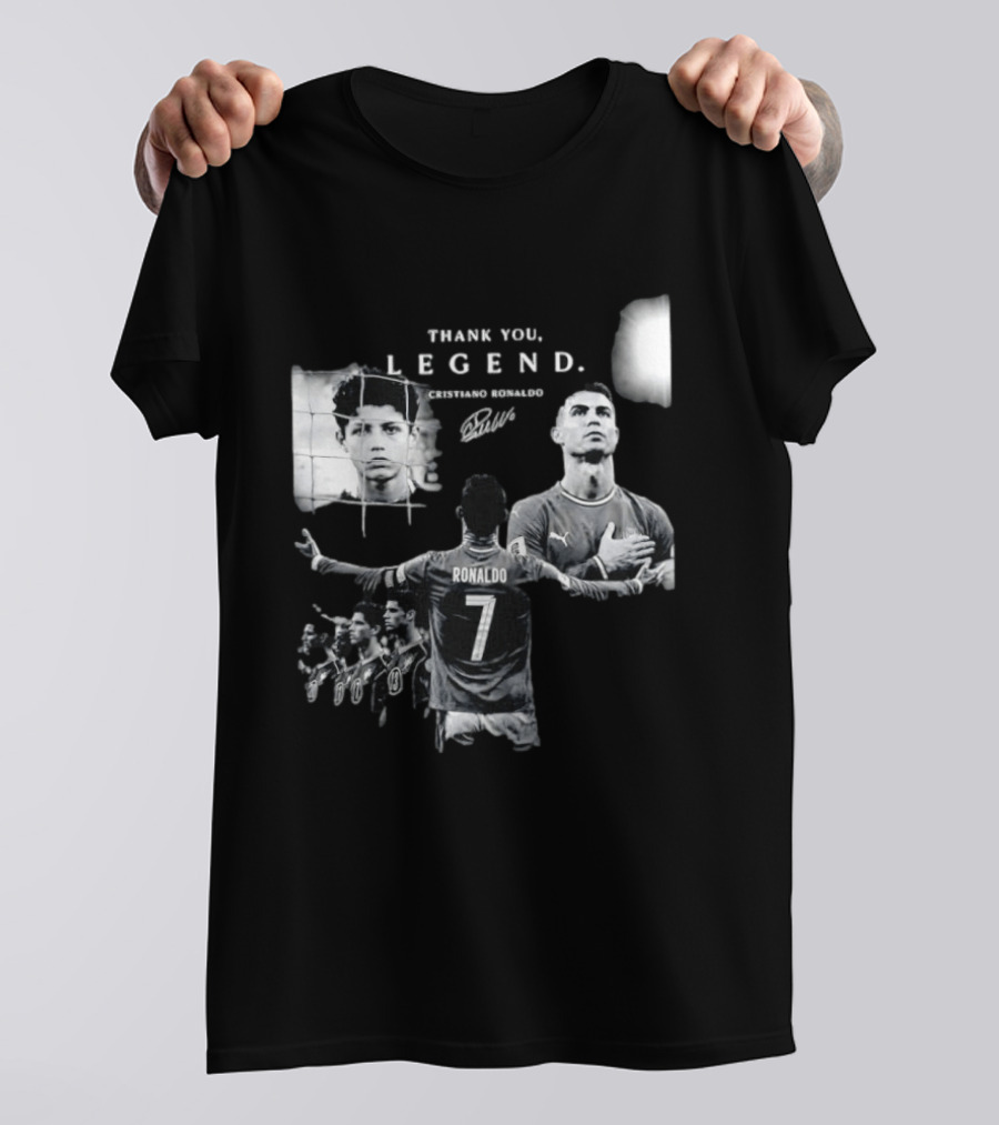 Cristiano Ronaldo Thank You Legend Portugal Number 7 Football T-Shirt