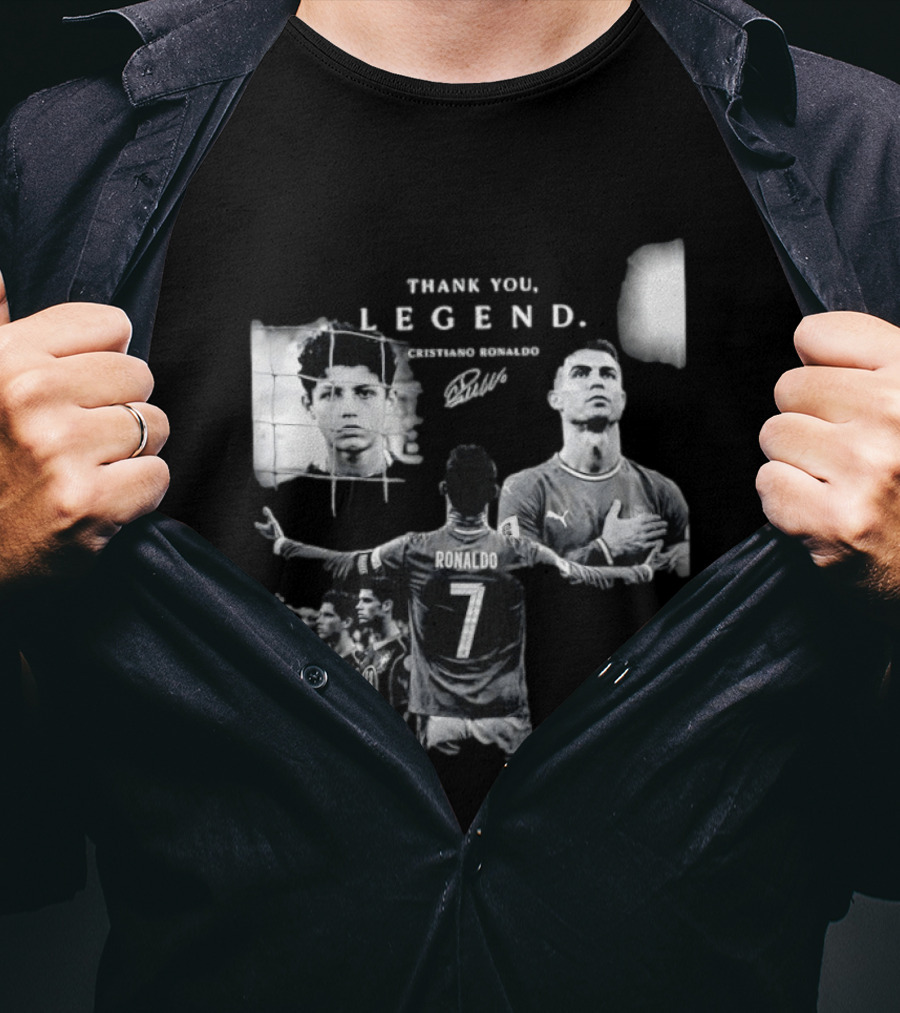 Cristiano Ronaldo Thank You Legend Portugal Number 7 Football T-Shirt
