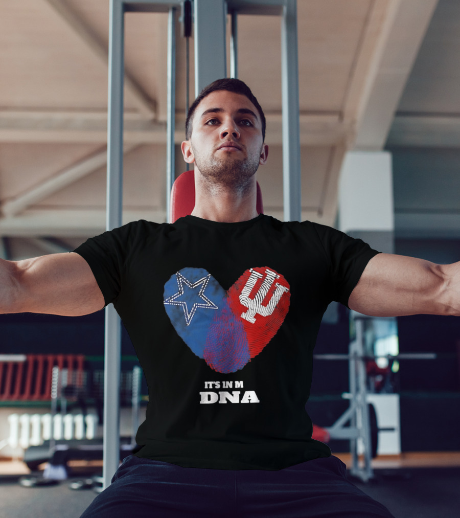 Dallas Cowboys Star And Indiana Hoosiers IU Heart It's In My DNA T-Shirt
