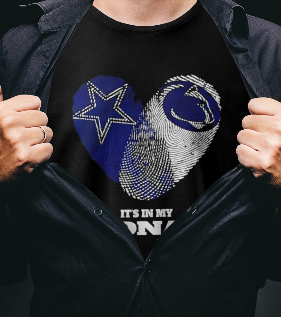 Dallas Cowboys Penn State Nittany Lions It's In My DNA Star Lion T-Shirt