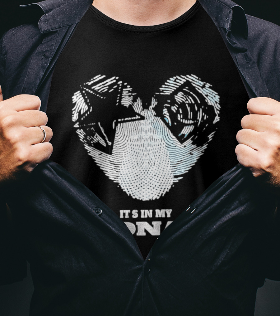 Dallas Cowboys Tampa Bay Rays It's In My DNA Heart Fingerprint T-Shirt