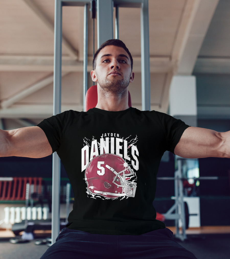 Jayden Daniels 5 Football Helmet Washington Commanders T-Shirt