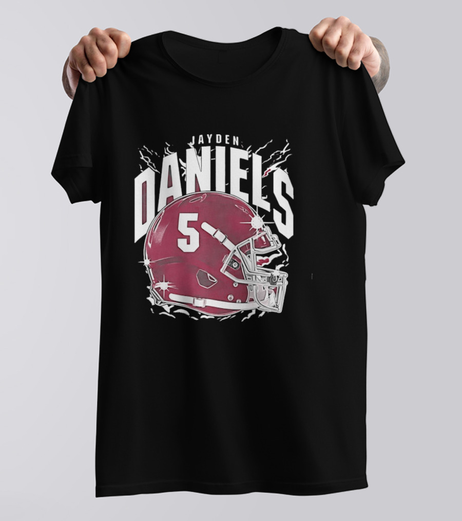 Jayden Daniels 5 Football Helmet Washington Commanders T-Shirt