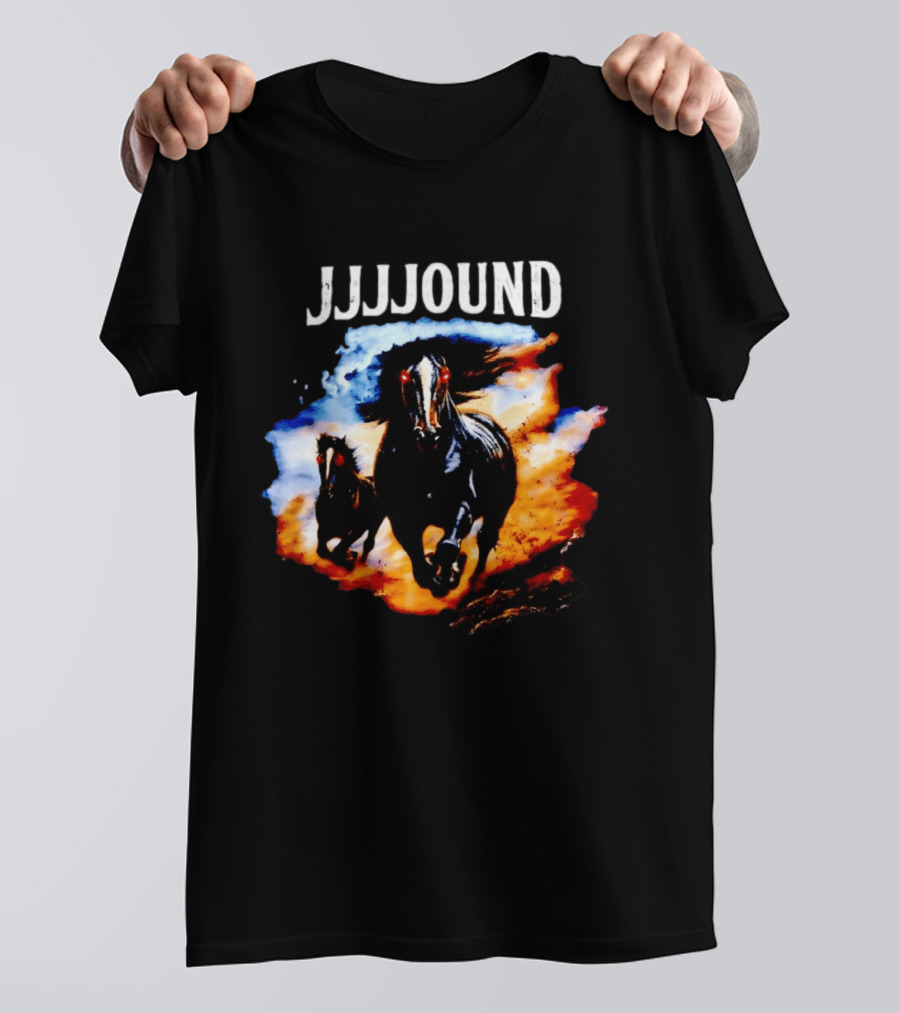 JJJJound 90s Horses Running With Fiery T-Shirt