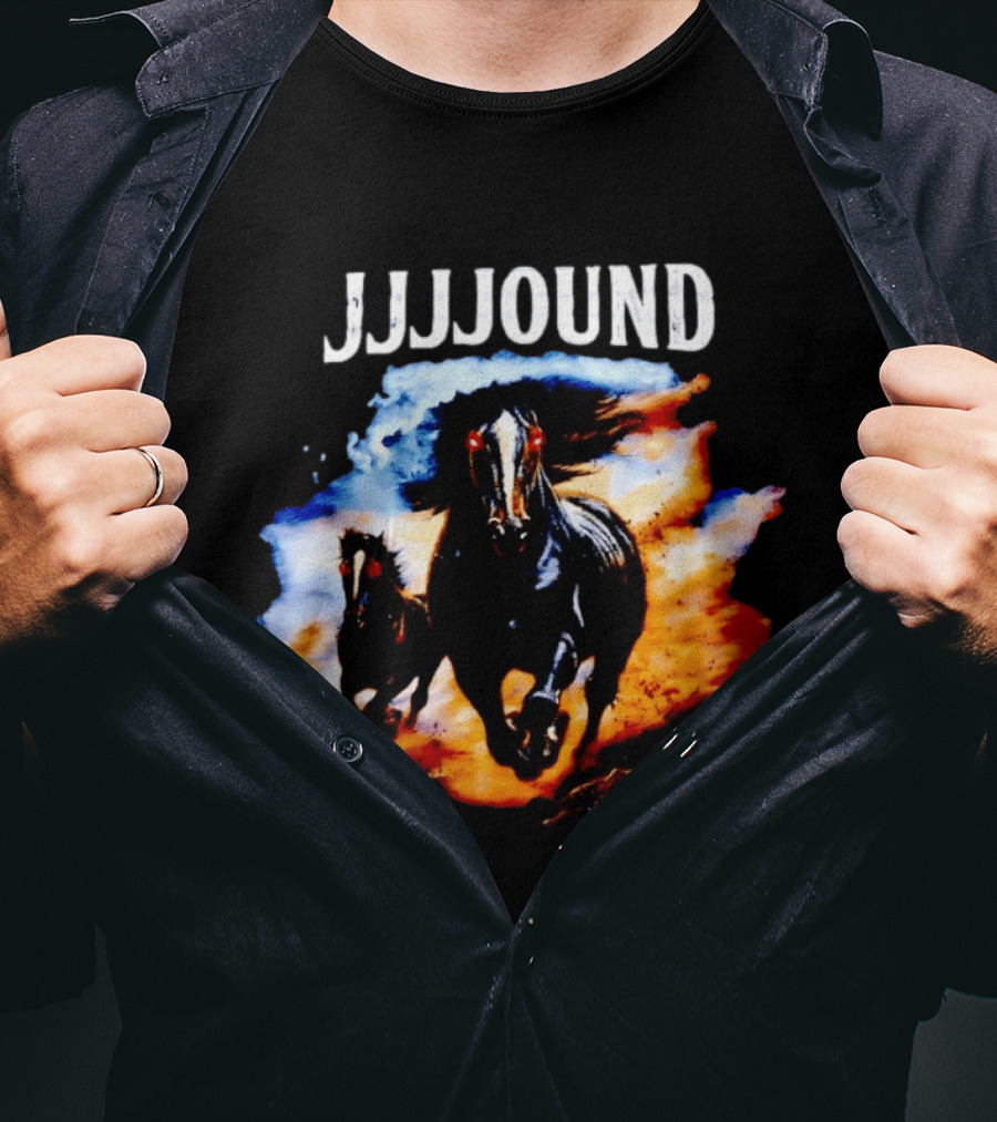 JJJJound 90s Horses Running With Fiery T-Shirt