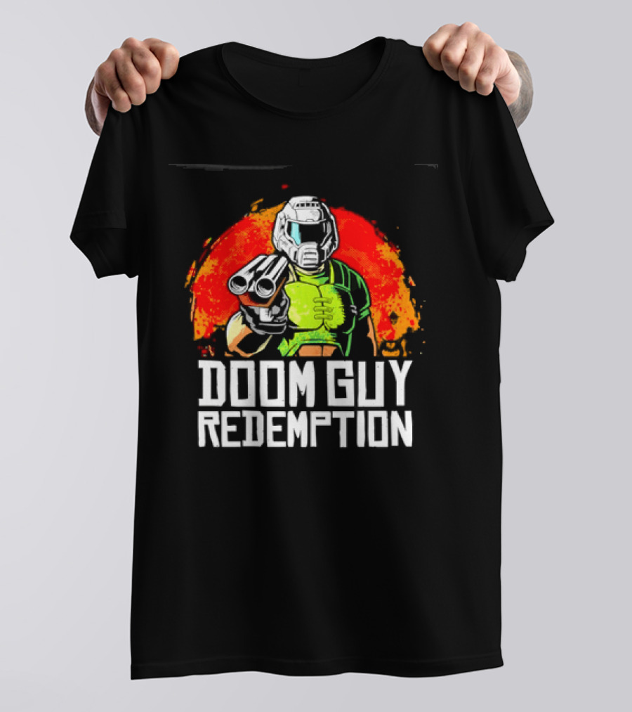 Doom Guy Redemption Video Game FPS Gaming Action T-Shirt