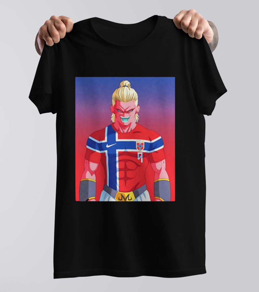 Erling Haaland As Dragon Ball Z Majin Buu With Norway Jersey 9 T-Shirt