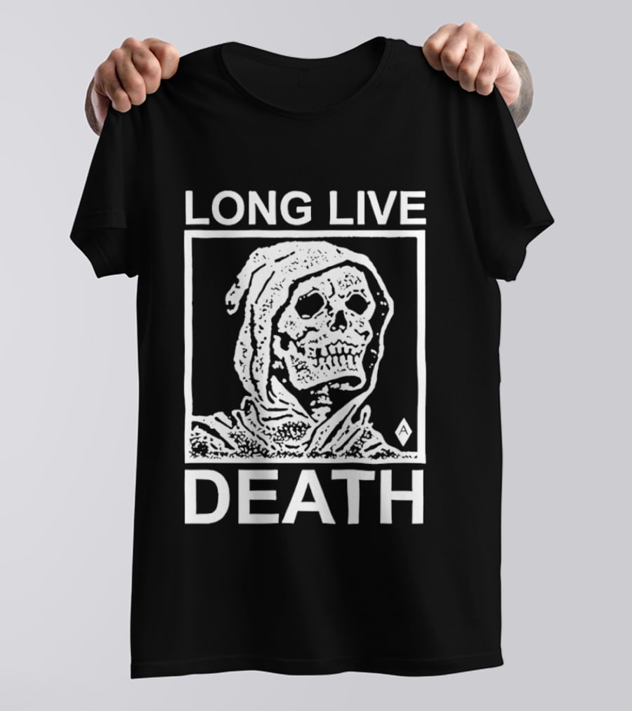 Long Live Death Grim Reaper Skeleton Gothic T-Shirt