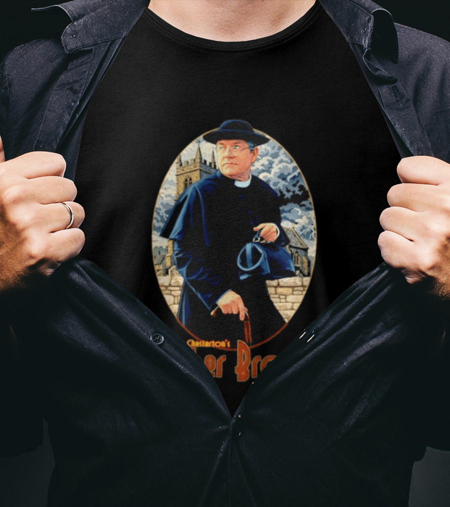 G.K. Chesterton's Father Brown Detective Church Mystery Scene T-Shirt