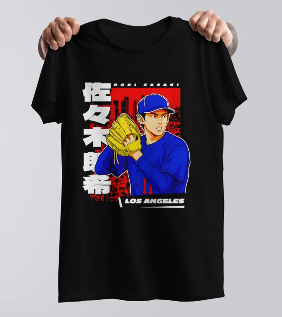 Roki Sasaki Los Angeles Baseball Japanese T-Shirt