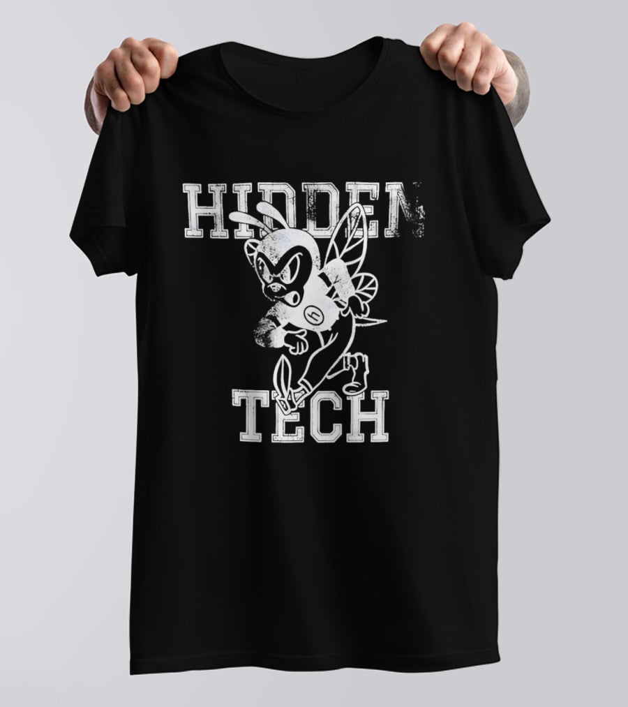 Hidden Tech Hornet Vintage Athletic T-Shirt