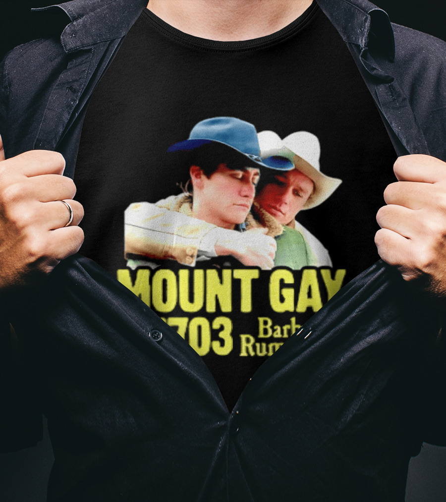 Mount Gay Est 1703 Barbados Rum Brokeback Mountain Cowboys T-Shirt