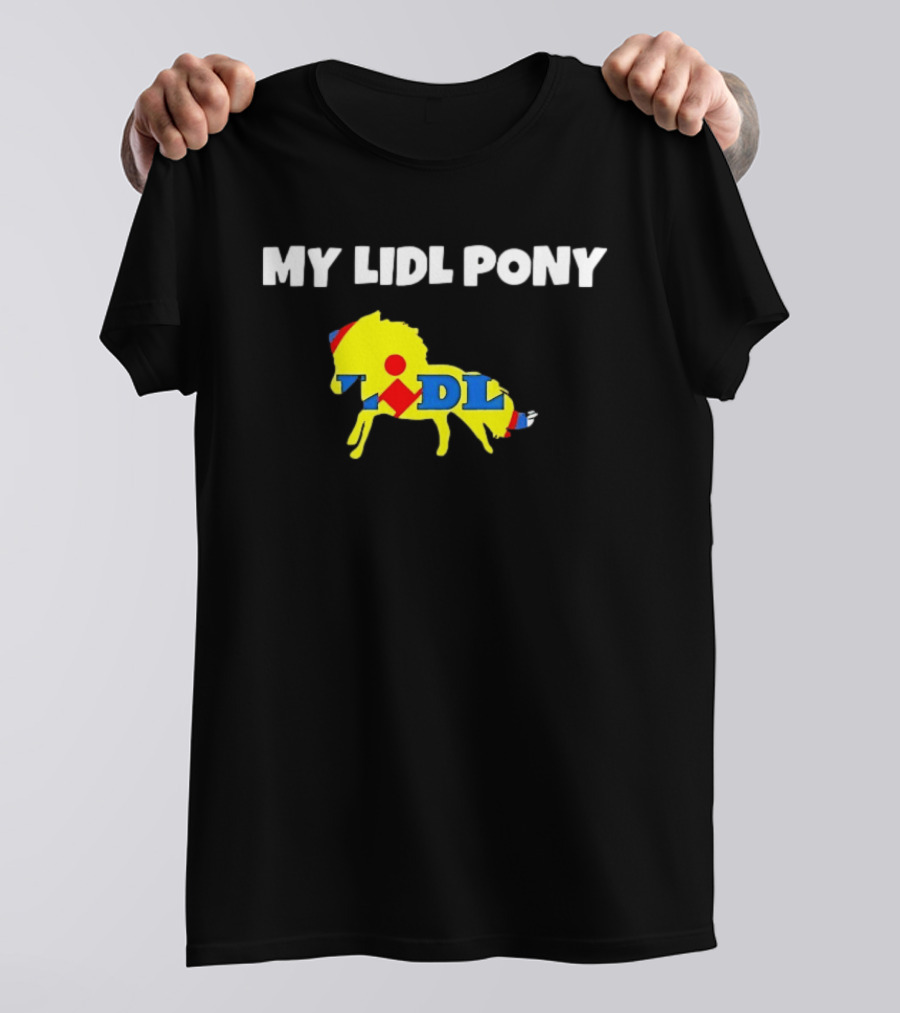 My Lidl Pony Horse Parody Yellow Red Blue T-Shirt