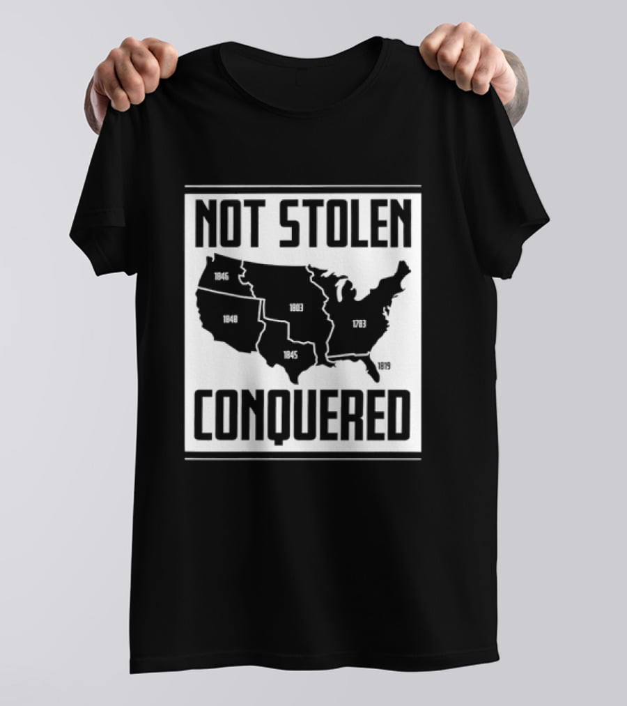 United States Map Not Stolen Conquered Historical Expansion T-Shirt