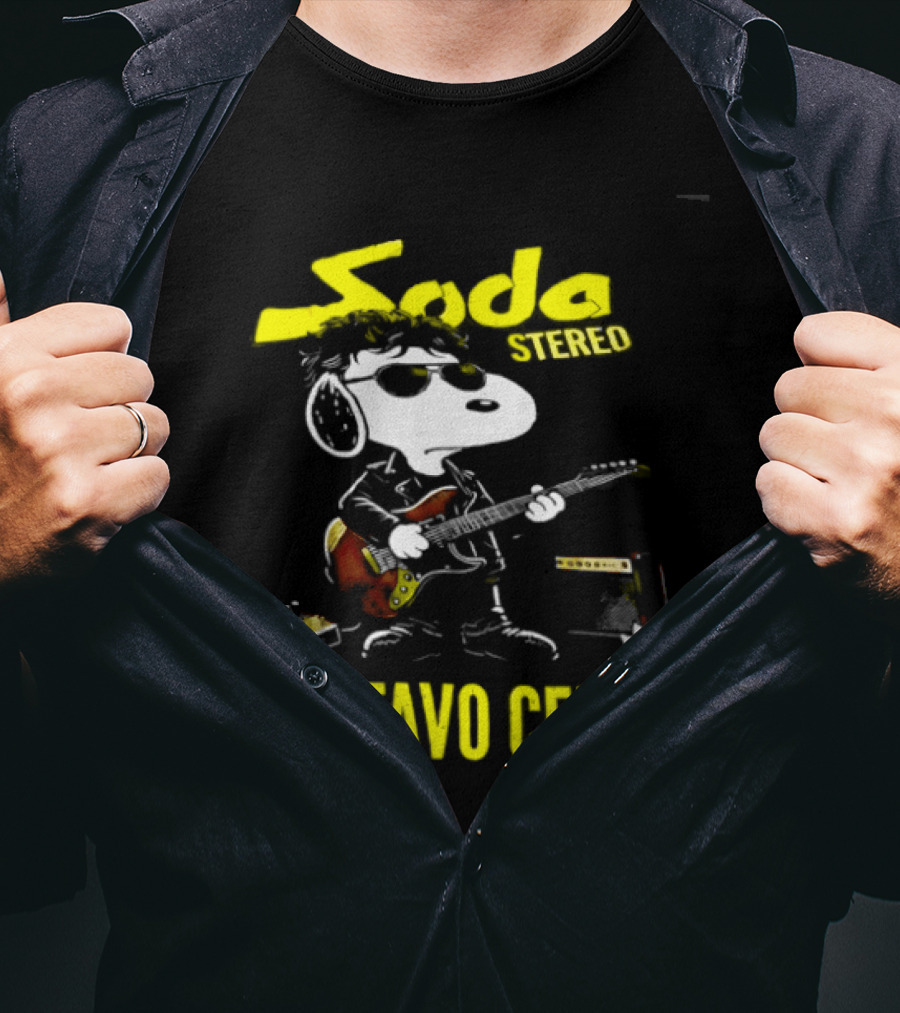 Soda Stereo Snoopy Guitar Gustavo Cerati T-Shirt