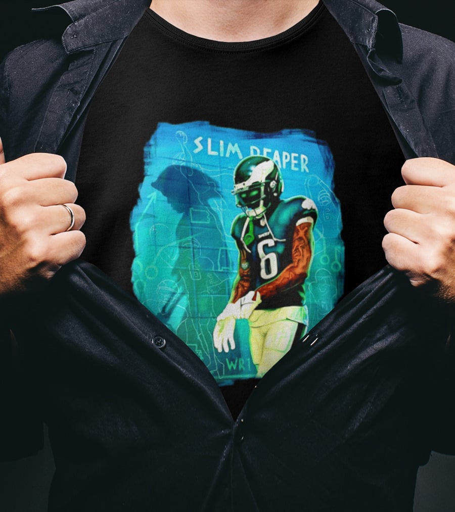 Philadelphia Eagles Devonta Smith Slim Reaper Phantom Six WR1 T-Shirt