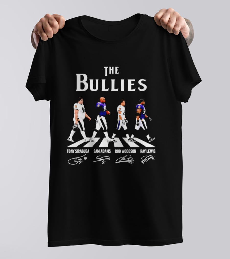 The Bullies Tony Siragusa Sam Adams Rod Woodson Ray Lewis Baltimore Ravens Abbey Road T-Shirt