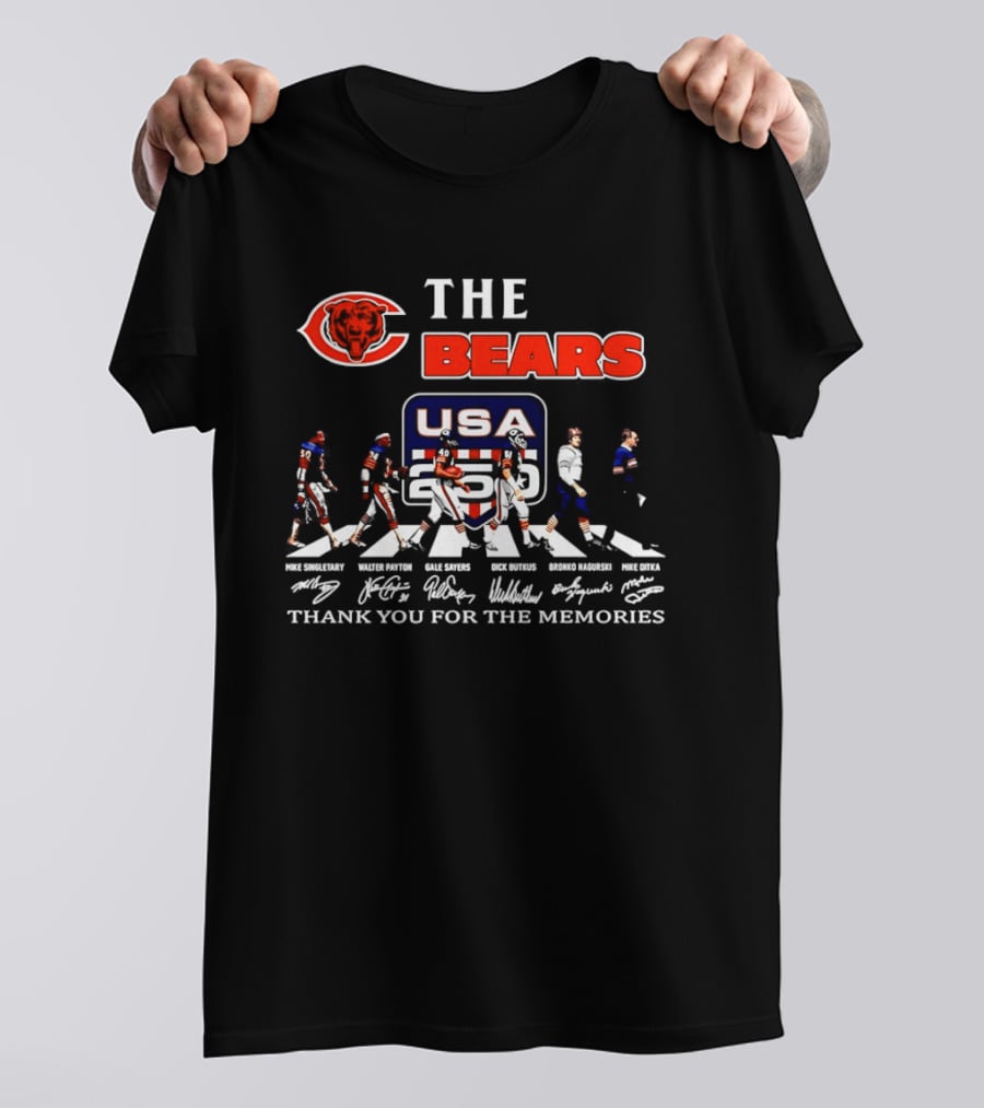 The Chicago Bears USA Football Legends Thank You For The Memories T-Shirt