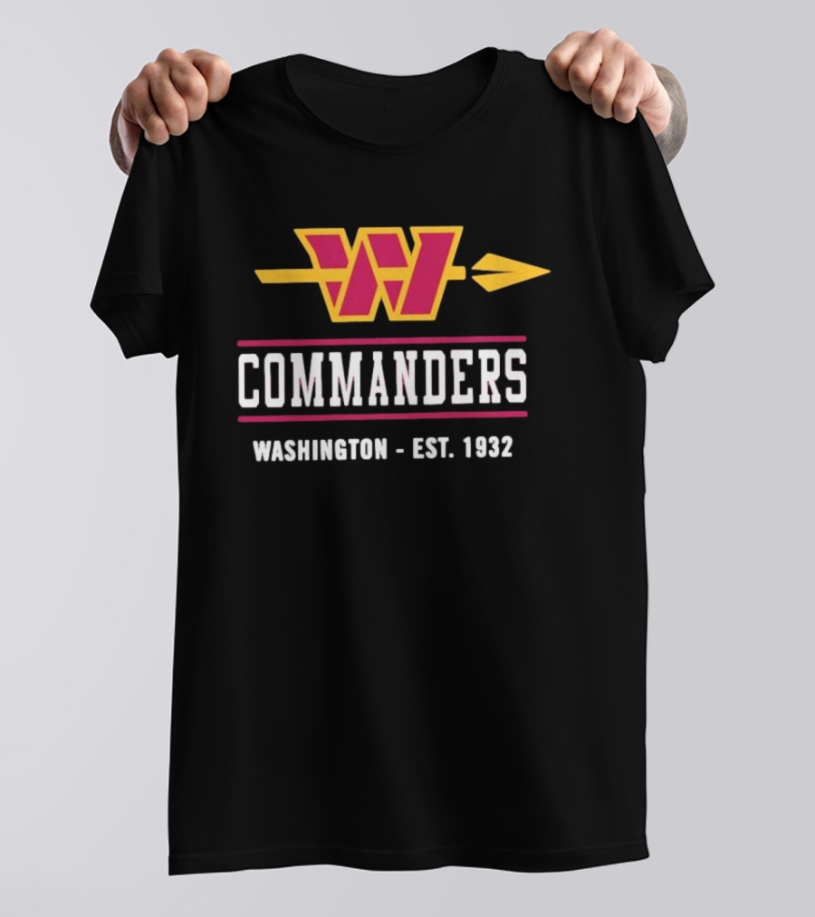 Washington Commanders W Arrow Est 1932 T-Shirt