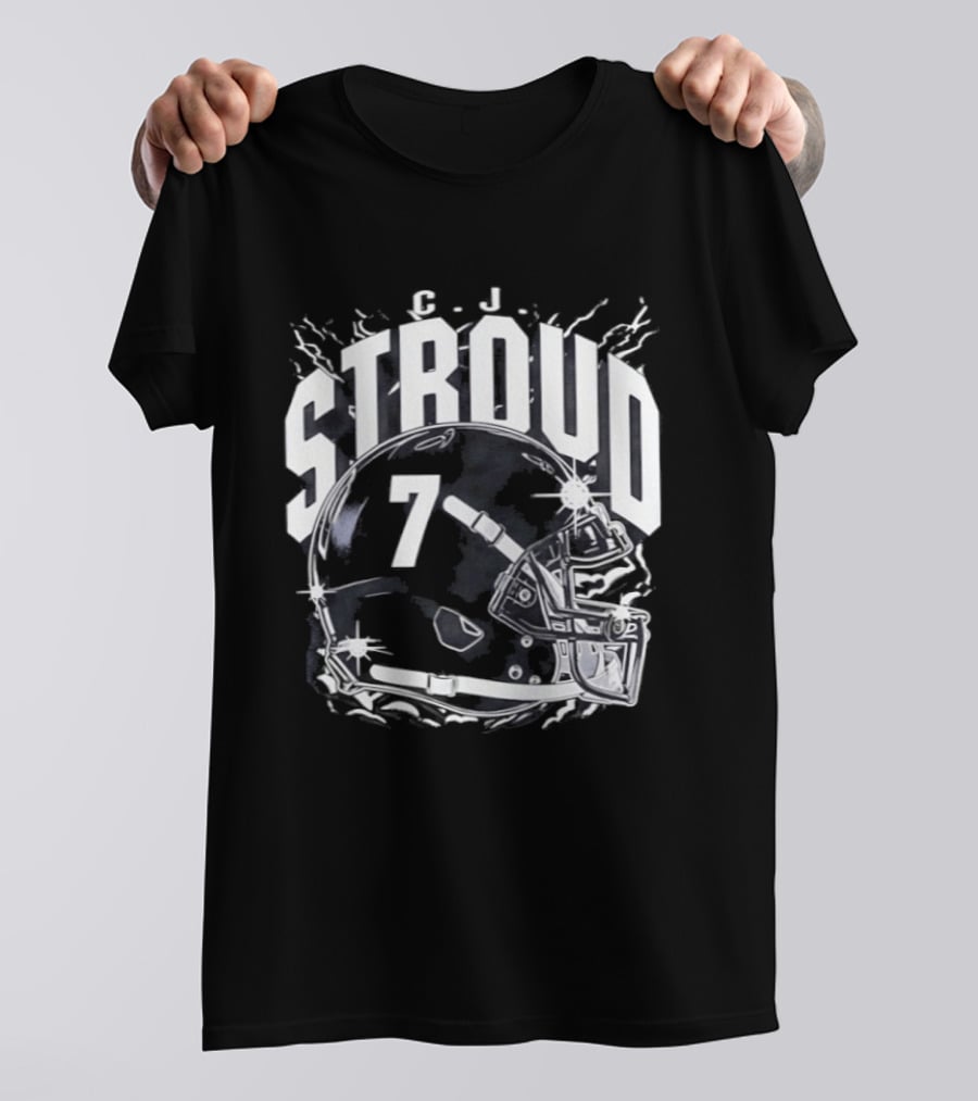 Stroud 7 Helmet Houston Texans T-Shirt