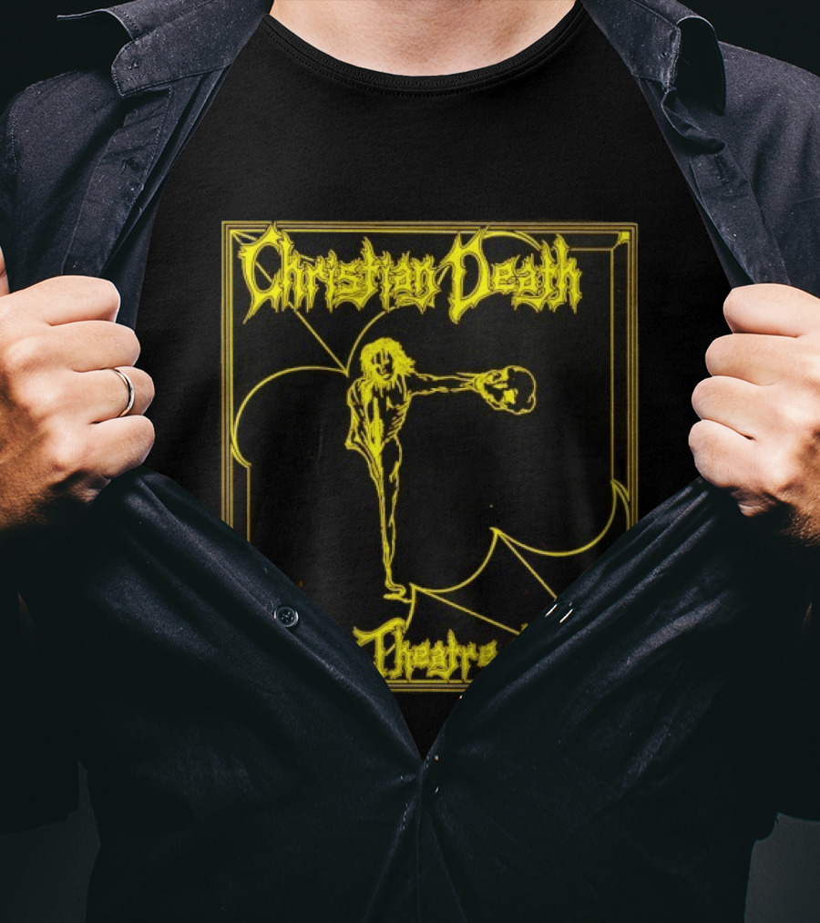Christian Death Only Theatre Of Pain Skeleton Gothic Rock Aesthetic T-Shirt