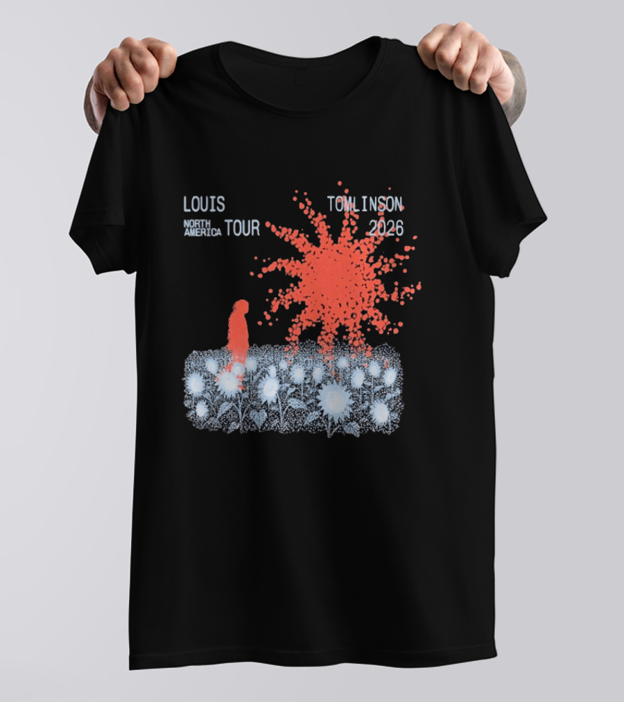 Louis Tomlinson North America Tour 2026 Sunflower Field Explosion T-Shirt