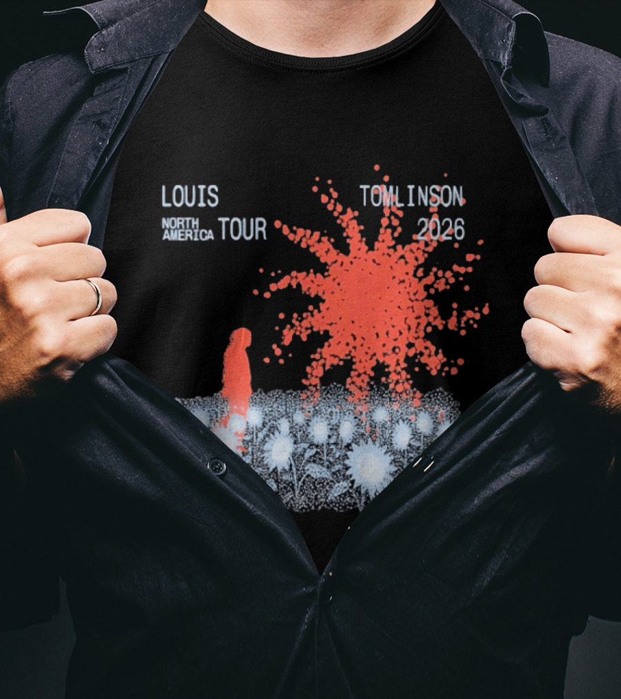 Louis Tomlinson North America Tour 2026 Sunflower Field Explosion T-Shirt