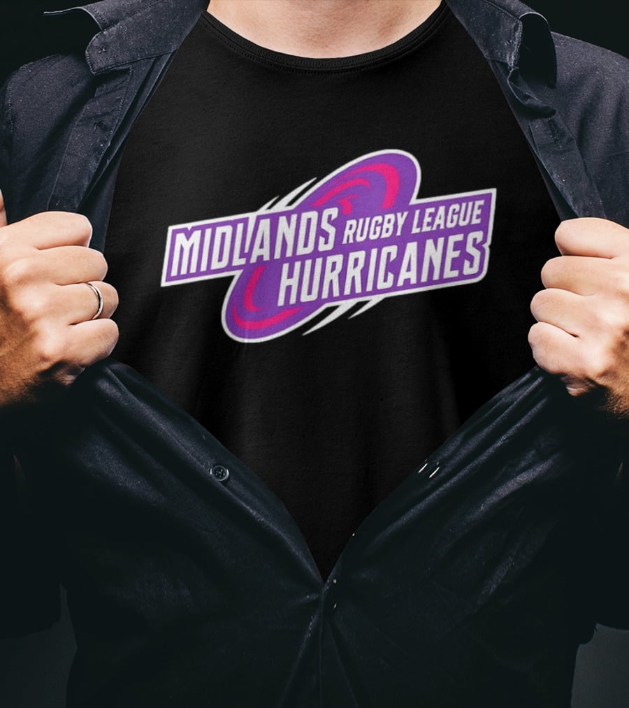 Midlands Rugby League Hurricanes Sports Team T-Shirt